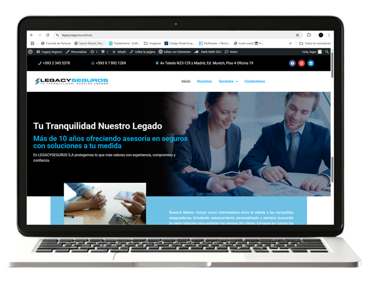 Transformamos la presencia digital de Legacyseguros S.A