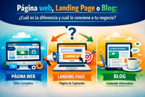 Página web, Landing Page o Blog: ¿Cuál es la diferencia y cuál le conviene a tu negocio?