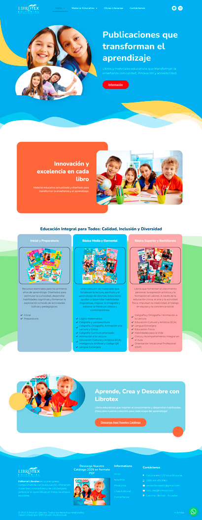 Desarrollo de páginas webs | Portafolio | Cliente: Editorial Librotex